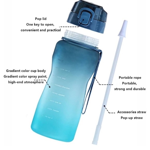 One Gallon Motivational Water Bottles - NEW - Picture 7 of 8